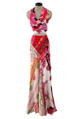 Amazing Spring 2012 Emilio Pucci by Peter Dundas Runway Look 12 Pucci Print Silk Top & Skirt Set
