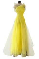 Magical Spring 2015 Ralph Lauren Purple Label Runway Look 48 Yellow Net Dress