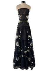 Spring 2012 Valentino Net & Floral Strapless Runway Dress by Maria Grazia Chiuri & Pierpaolo Piccioli