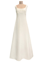 Recent Ivory Valentino by Pier Paolo Piccioli w Draped Cape Back Panel & Bare Upper Back