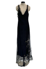 Prettiest Fall 2006 Christian Dior by John Galliano Black Silk & Net Dress w Beaded Detail