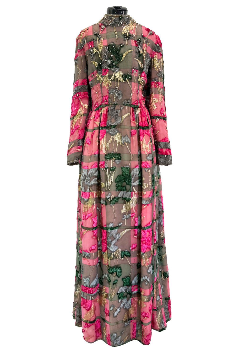 sachin and babi light blue dress Spectacular 1960s George Halley Couture Pink & Gold Silk Chiffon Dress –  Shrimpton Couture