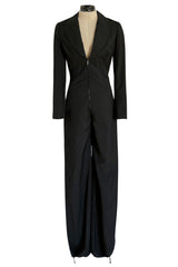 Rare Spring 2000 Givenchy by Alexander McQueen Runway Look 12 Jumpsuit w Drawstring Cuffs