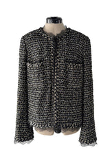 Stunning 2010 Chanel by Karl Lagerfeld Metallic Thread Jacket w Gripoix Buttons