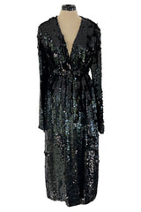 Fabulous Spring 2017 Attico Runway Look 25 Large Black Sequin Paillette Wrap Coat or Dress
