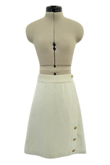 Fantastic 1990s Chanel by Karl Lagerfeld Scottish Cashmere Knit Sweater Skirt