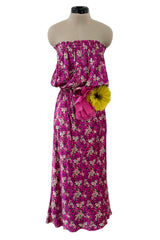 Prettiest Resort 2010 Lanvin by Alber Elbaz Look 39 Version Pink Floral Silk Strapless Dress