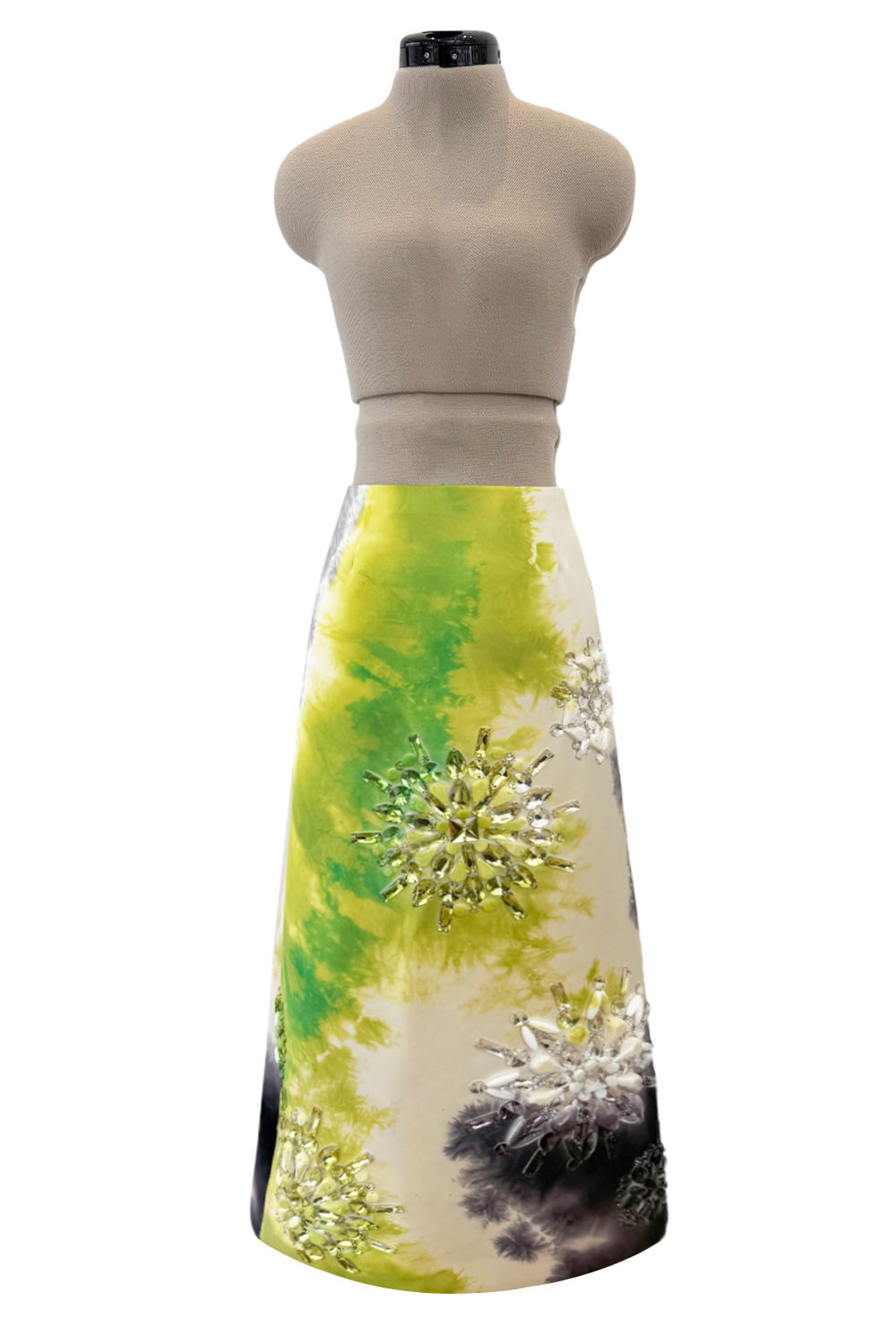 Wonderful Spring 2019 Prada by Miuccia Prada Green Silk Skirt w Extens Shrimpton Couture Wonderful Spring 2019 Prada by Miuccia Prada Green Silk Skirt w Extens Shrimpton Couture