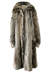 Incredible Fall 2001 Chloe by Stella McCartney Faux Fur Runway Look 1 Coat w Bead & Crsytal Detail