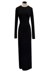 Spring 2021 Givenchy by Matthew Williams Runway Black Backless Knit Dress w Open Cut Outs