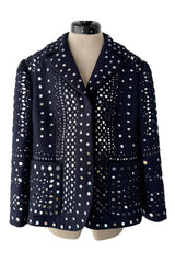 Runway Pre-Fall 2015 Valentino by Maria Grazia Chiuri & Pierpaolo Piccioli Blue Mirror Jacket