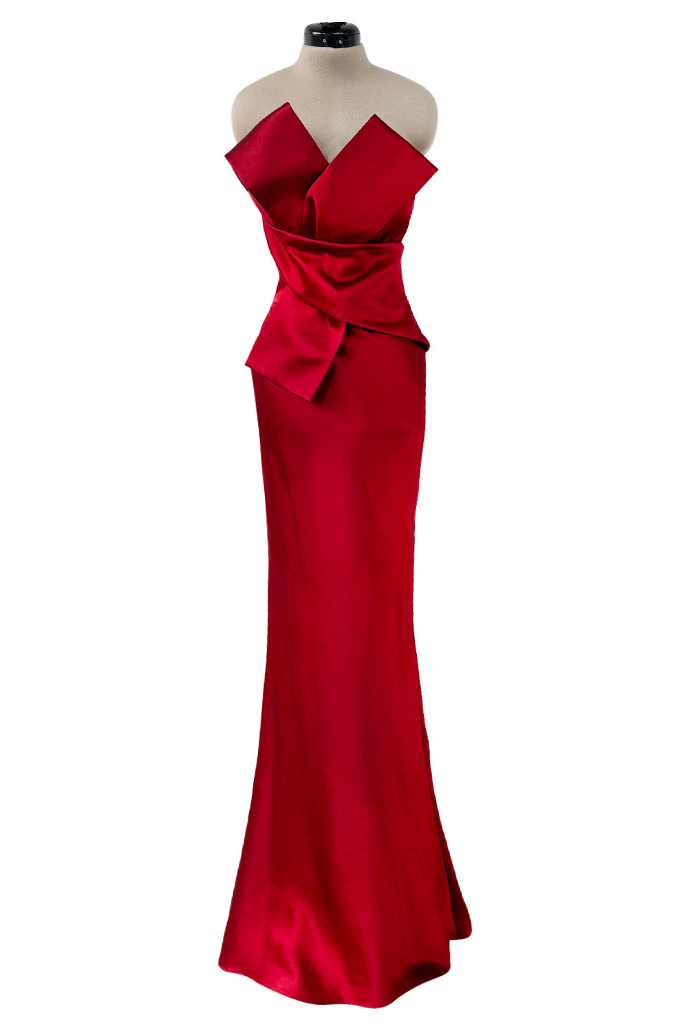evening dresses alexander mcqueen Gorgeous 2015 Alexander McQueen by Sarah Burton Strapless Red Silk Bow – Shrimpton Couture