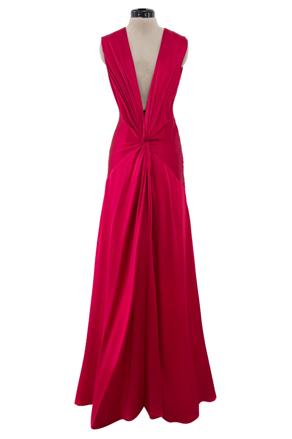 strapless open back dress Alexander McQueen Red Silk Dress sz 6 l Michael's Luxury Consignment –  Michael's Consignment NYC