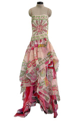 Spectacular Spring 2012 Emilio Pucci by Peter Dundas Runway Look 14 Pink Print Dress w Multi Layered Skirt