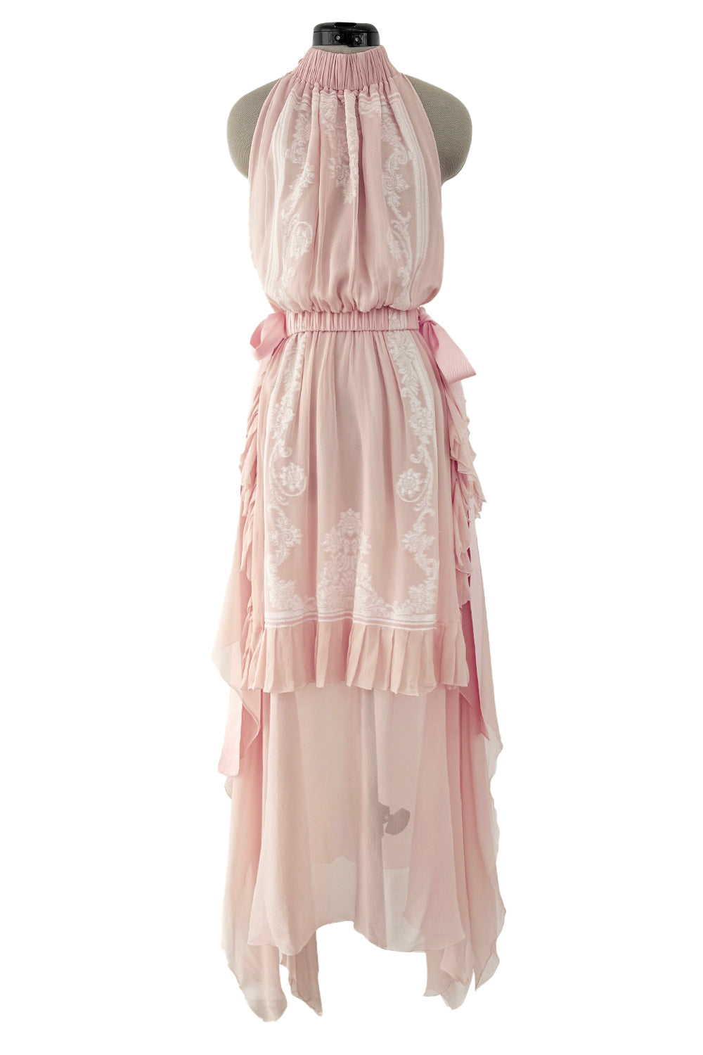 karl lagerfeld pink dress Spring 2017 Fendi by Karl Lagerfeld Runway Look 45 Pink Silk Chiffon –  Shrimpton Couture