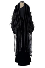 Wonderful Fall 2008 Giorgio Armani Runway Look 48 One Shoulder Velvet Dress w Wrap