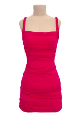 Spring 1990 Giorgio di Sant Angelo Pink Stretch Bodysuit & Skirt