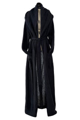 Fall 2023 Saint Laurent by Anthony Vaccarello Mens Runway Look 13 Long Super Soft Knit Coat