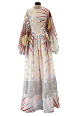 Spectacular Spring 2017 Sandra Mansour Metallic Sun & Heart Pale Pink Net Dress