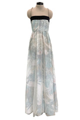 Pretty Spring 2014 Emporio Armani Long Version of Runway Look 86 Crystal & Floral Print Pastel Dress