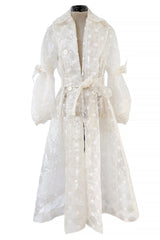 Spring 2017 Simone Rocha Runway Look 6 Transparent Raincoat w Embroidered Tulle Backing