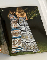 Resort 2009 Gucci by Frida Giannini Runway Look 18 Silk Caftan Dress w Elaborate Shell Halter