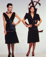 1983 Yves Saint Laurent Crepe & Sequin Dress