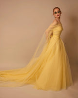 Magical Spring 2015 Ralph Lauren Purple Label Runway Look 48 Yellow Net Dress