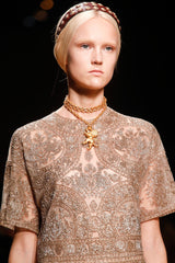 Spring 2014 Valentino by Pierpaolo Piccioli & Maria Grazia Chiuri Runway Look 62 Densely Beaded Mini Dress Play Suit