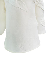Dreamy Fall 2007 Oscar de la Renta Silk Organza Strapless Wedding Dress w Silk Ribbon Embellishment Detailing