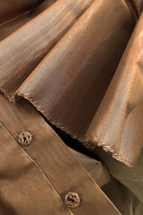 1982 Ady for Givenchy Haute Couture Gold Silk Taffeta Dress w Hand Done Sequin Detailing