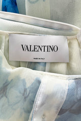 Pre-Fall 2020 Valentino by Pierpaolo Piccioli Runway Look 3 Blue & White Silk Organza Dress