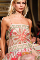 Spectacular Spring 2012 Emilio Pucci by Peter Dundas Runway Look 14 Pink Print Dress w Multi Layered Skirt