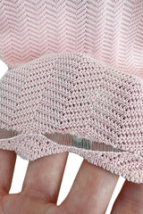 Dreamy Cruise 2004 Chanel by Karl Lagerfeld Pale Pink Knit Dress & Pastel Cardigan Set