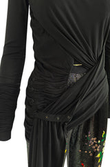 Masterpiece Fall 2001 Jean Paul Gaultier Runway Haute Couture Beaded & Embroidered Pant w Silk Jersey Top Set