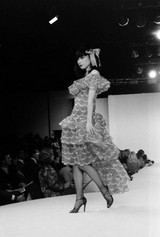 Exceptional & Important Spring 1980 Yves Saint Laurent Runway Red & White Print Silk Organza Dress