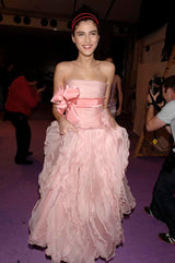 Spring 2007 Valentino Runway Look 57 Strapless Red Silk Chiffon Ruffle Dress