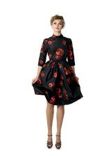 Iconic Fall 2005 Prada by Miucca Runway Look 45 Ad Campaign Rose Print Silk Dress