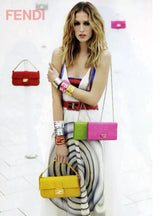 Spring 2008 Fendi by Karl Lagerfeld Runway Look 19 & Ad Campaign Silk Organza & Chiffon Print Dress