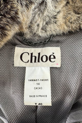 Incredible Fall 2001 Chloe by Stella McCartney Faux Fur Runway Look 1 Coat w Bead & Crsytal Detail