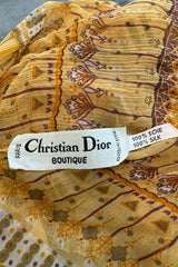 Prettiest Fall 1977 Christian Dior by Marc Bohan Runway On or Off Shoulder Ruffle Dress w Balloon Sleeves