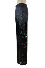 Masterpiece Fall 2001 Jean Paul Gaultier Runway Haute Couture Beaded & Embroidered Pant w Silk Jersey Top Set