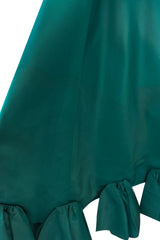 Fall 1988 Yves Saint Laurent Haute Couture Runway Look 79 Strapless Dress w Bows & Matching Cape