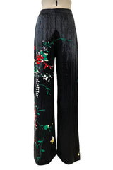 Masterpiece Fall 2001 Jean Paul Gaultier Runway Haute Couture Beaded & Embroidered Pant w Silk Jersey Top Set