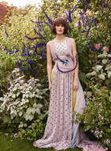 Amazing Spring 2018 Valentino by Pierpaolo Piccioli Runway Look 64 Lace, Silk & Velvet Halter Dress Set