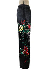 Masterpiece Fall 2001 Jean Paul Gaultier Runway Haute Couture Beaded & Embroidered Pant w Silk Jersey Top Set