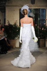 Divine Spring 2010 Oscar de la Renta Bridal Collection Strapless Ruffled Silk Organza, Silk Chiffon & Net Wedding Dress