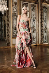 Spectacular Spring 2012 Emilio Pucci by Peter Dundas Runway Look 14 Pink Print Dress w Multi Layered Skirt
