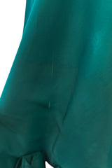 Fall 1988 Yves Saint Laurent Haute Couture Runway Look 79 Strapless Dress w Bows & Matching Cape