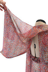 Rare c.1958 Madame Gres Haute Couture Silk Chiffon Dress & Hooded Cape Set